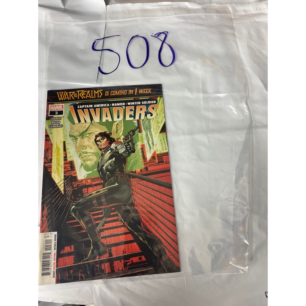 Marvel Invaders 3 Comic Book Captain America Namor‎ Winter Soldier The War